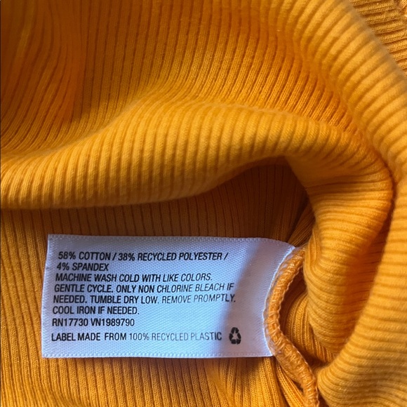 Women's Mustard Ribbed Tank Top - Picture 4 of 4